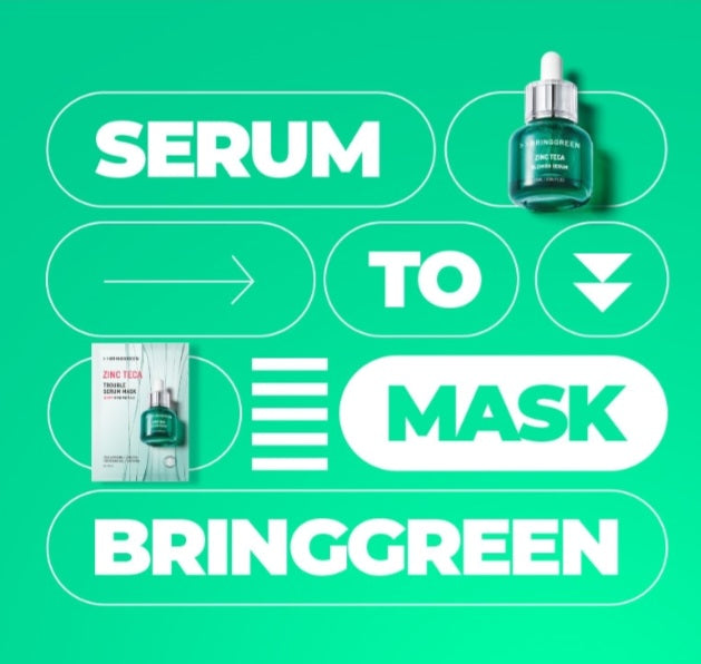 BRING GREEN Zinc Teca Trouble Serum Masks 5 Sheets