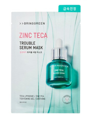 BRING GREEN Zinc Teca Trouble Serum Masks 5 Sheets