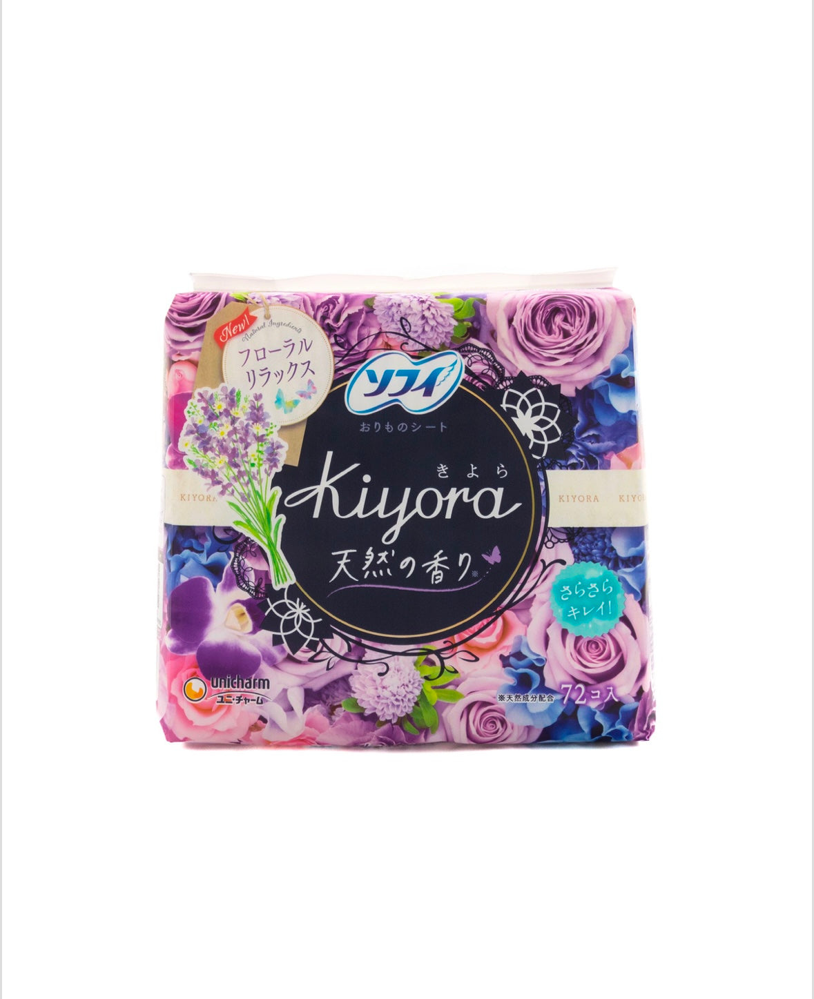 UNICHARM SOFY KIYORA Cotton panty liners 72PCS