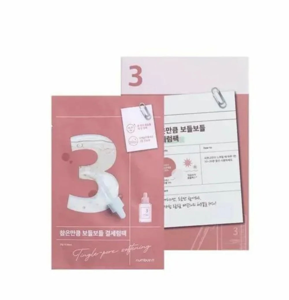 NUMBUZIN No.3 Tingle-Pore Softening Sheet Mask