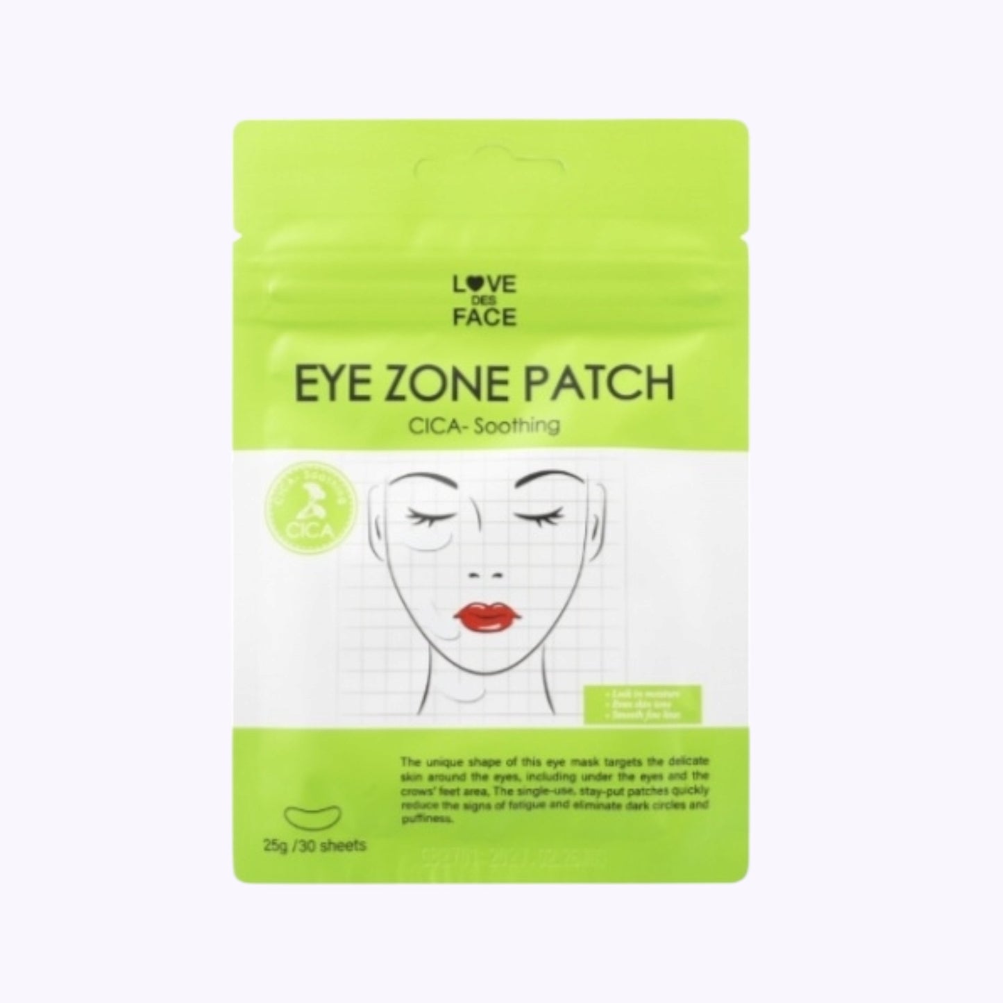 LOVE Des Face Eye Zone Patch 30 Sheets - Soothing