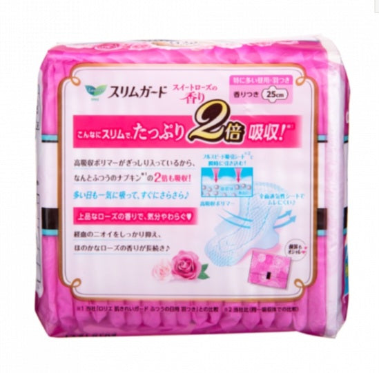 Kao Laurier Slim Guard Ultra-Thin Regular Sanitary Towel With Wings Day Use 25cm,19PCS